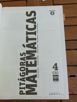 matemáticas pitagoras cuarto 4 ESO sm