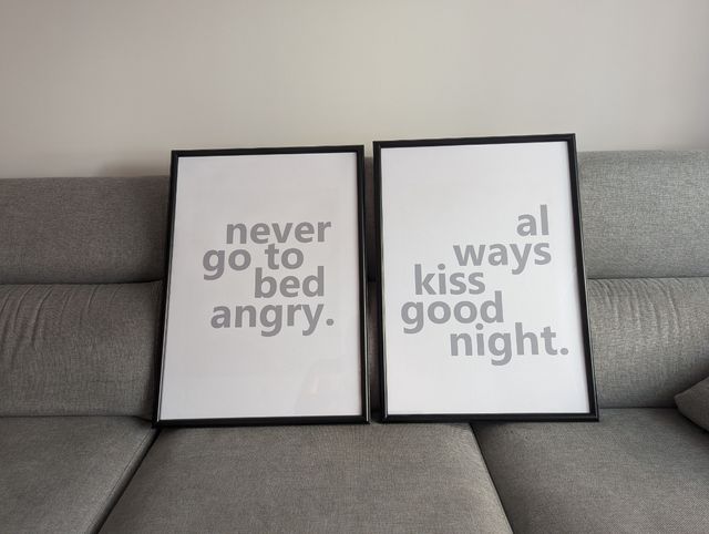 Cuadros con lámina y marcos de Ikea