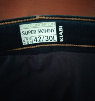Pantalón vaquero premamá talla 42 super skinny