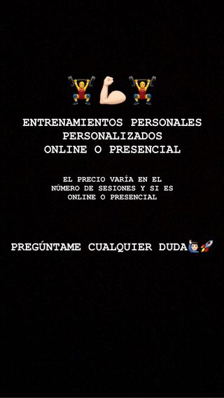 Entrenador personal presencial/online