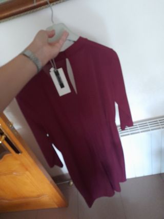 Vestido de fiesta granate L