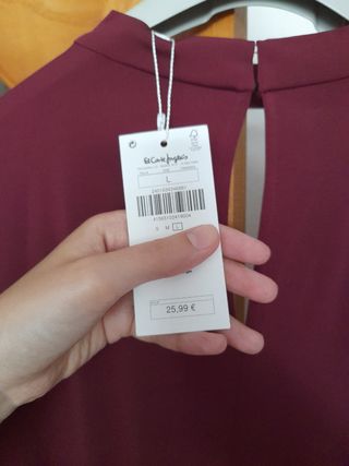 Vestido de fiesta granate L