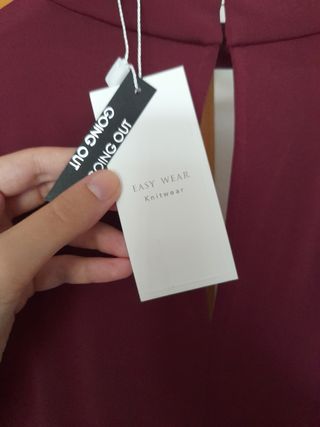 Vestido de fiesta granate L