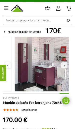 Mueble Baño sin lavabo