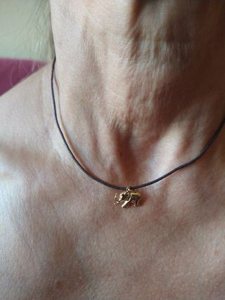 Gargantilla oro(Elefante de la suerte)
