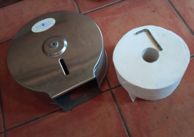 Dispensador papel higienico acero inoxidable