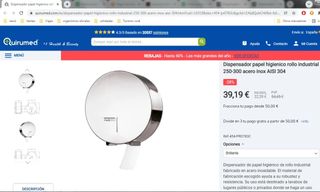 Dispensador papel higienico acero inoxidable