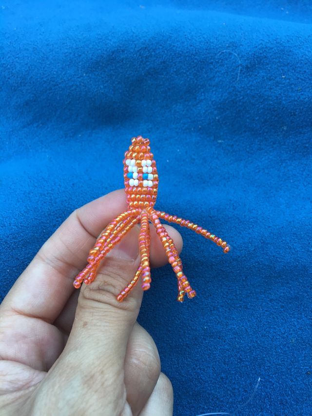 Llavero Pulpo abalorios