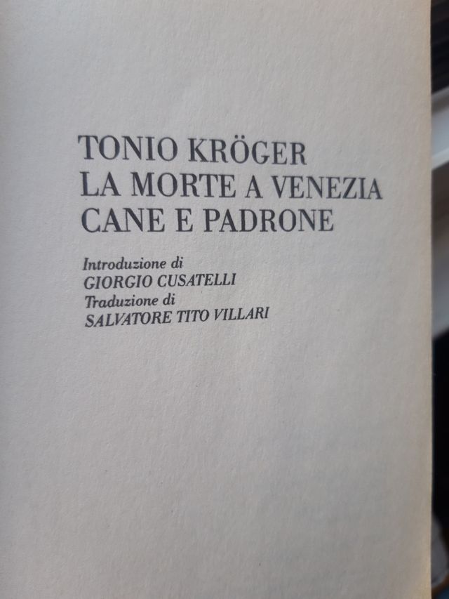 Tonio Kroger, La morte a Venezia,  Cane e padrone
