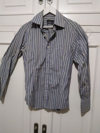 ZARA Camisa rayas con bordados