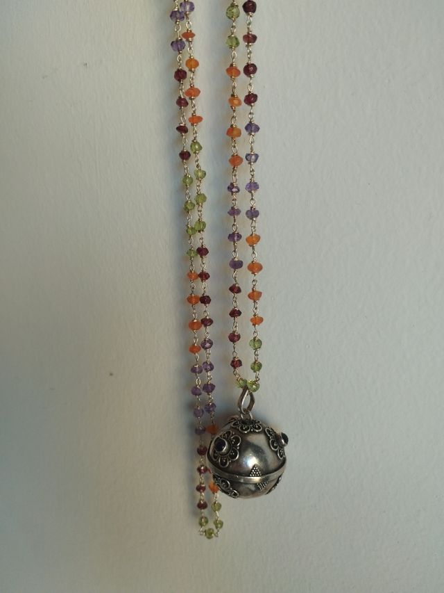 Llamador de ángeles plata y minerales