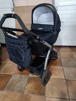 carrito 3 piezas pegperego book plus azul marino