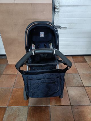 carrito 3 piezas pegperego book plus azul marino