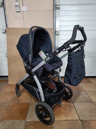 carrito 3 piezas pegperego book plus azul marino