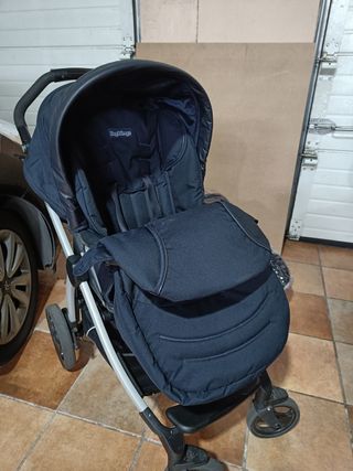 carrito 3 piezas pegperego book plus azul marino