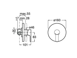 Grifo Roca L20 monomando empotrado