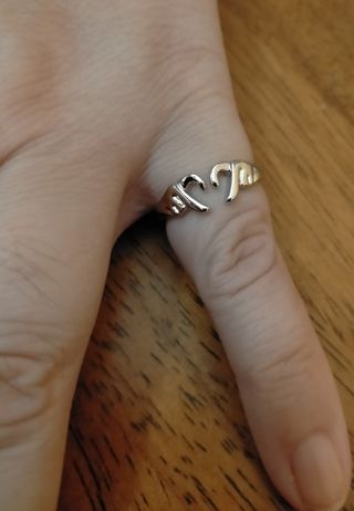Anillos corazón dedos