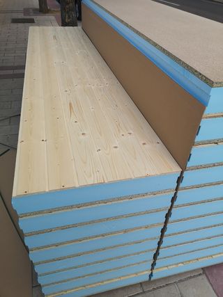 Panel sandwich madera, tipo thermochip M2.