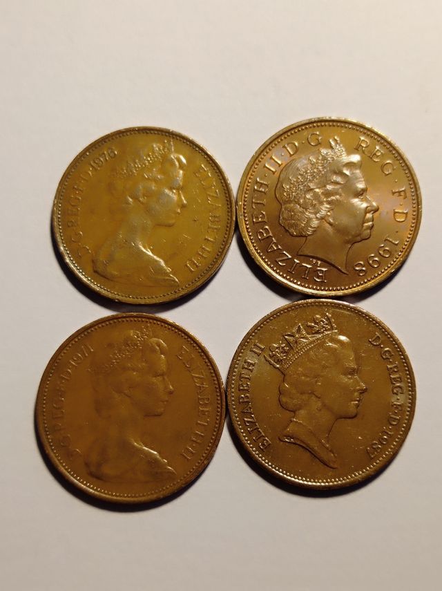 Two New Pence 1971, 1976, 1987, 1998