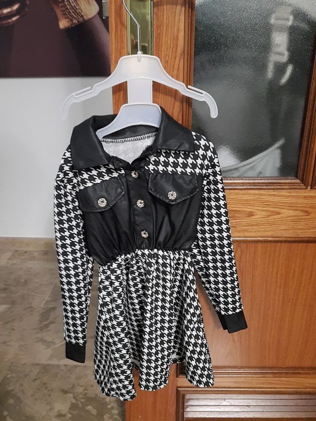 vestido pata de.gallo 4 años