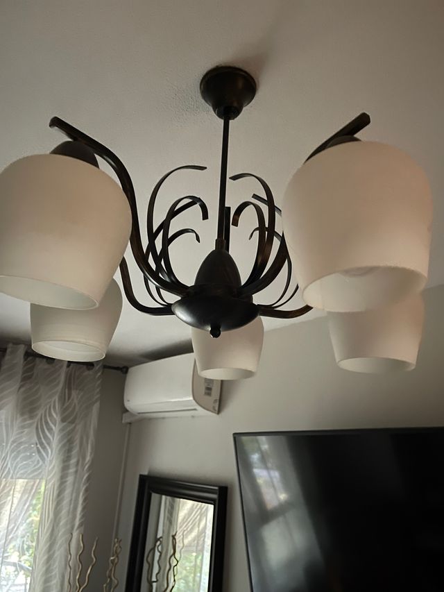 Conjunto de lamparas forja