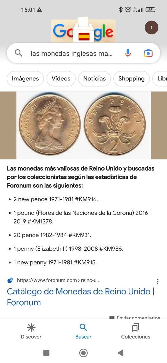Moneda 20 peniques 1982 KM#931 Twenty Pence