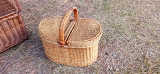 MIMBRE BANCO BAUL Y CESTA