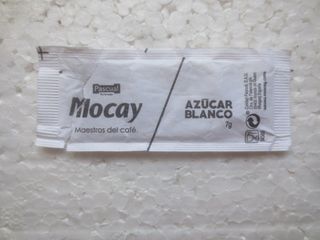 sobrecito azúcar vacío Mocay los que me conocen