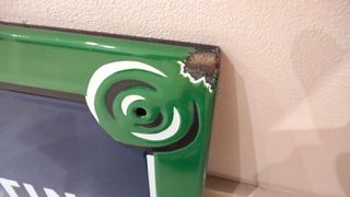 Cartel placa original calle ciudad de París.