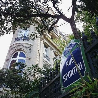 Cartel placa original calle ciudad de París.