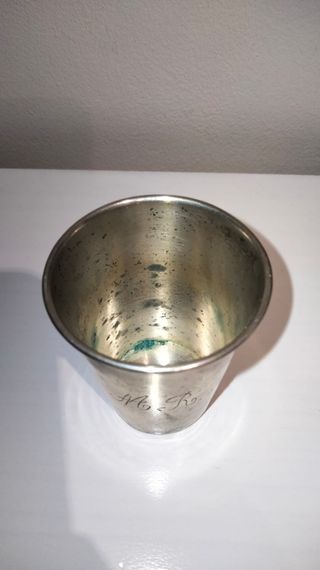 Vaso antiguo plata torero