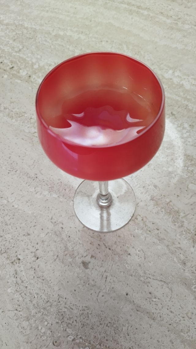 Conjunto de 4 copas vidrio color rojo