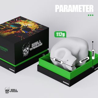 Calavera para tatuar. Precintada.