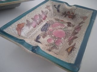 Juego 2 ceniceros porcelana preciosos