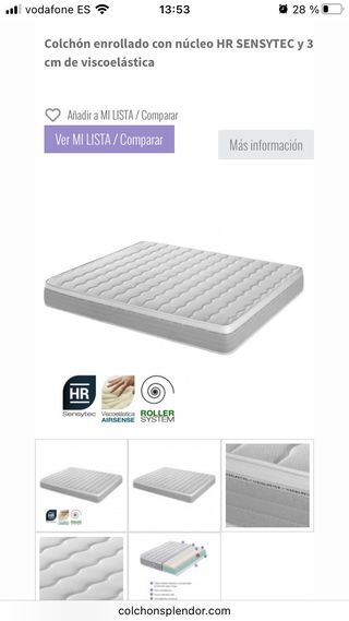 Colchón matrimonio viscoelastico SPLENDOR Orbit