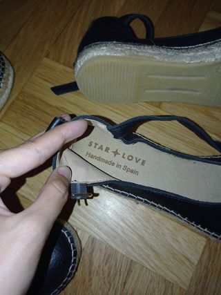 2 pares de Zapatos negros esparto mujer 