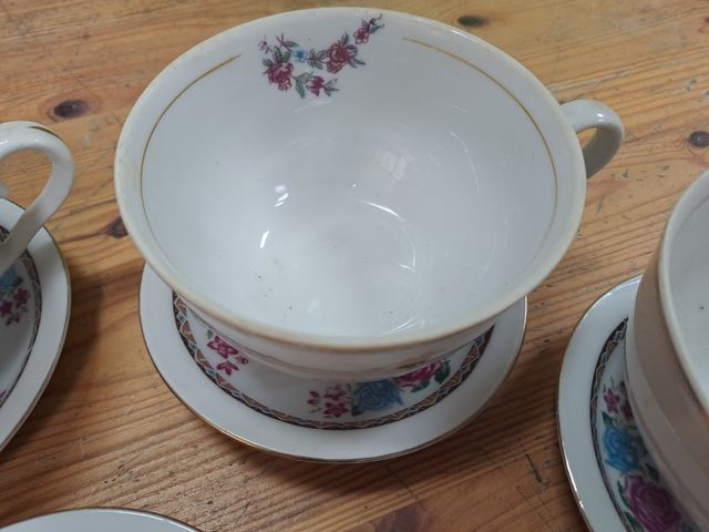 juego tazas de café porcelana fina