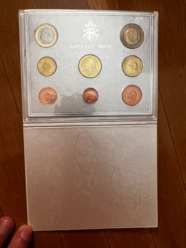 cartera  8 valores Juan Pablo II vaticano 2 € 2003