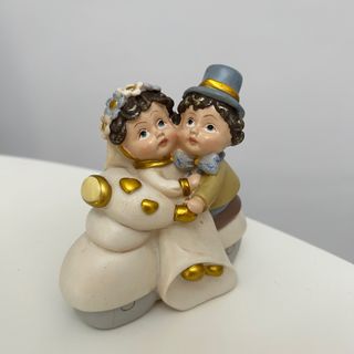 Nuova Decorazione statuetta in ceramica Sposi