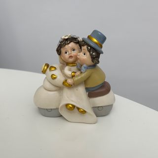 Nuova Decorazione statuetta in ceramica Sposi
