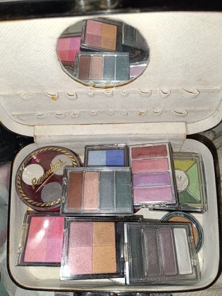 Lote + de 12 paletas sombras con maletín incluido