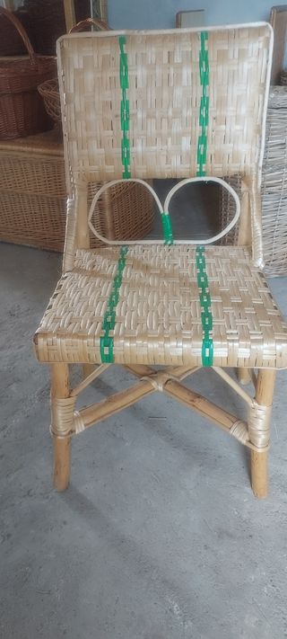 Silla mimbre baja