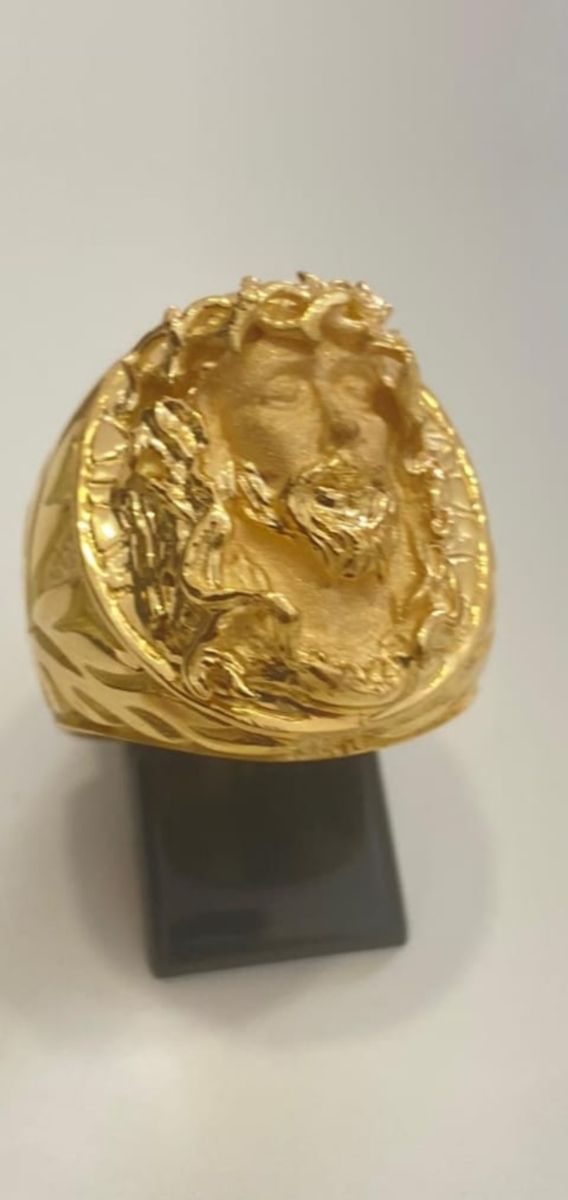 sello anillo versace leon 18 k