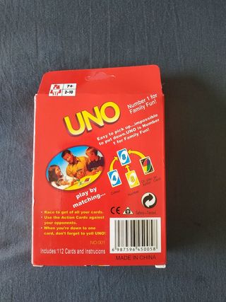 juego de cartas "Uno"