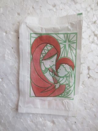 azucarillo sobrecito vacío Navidad felicidades