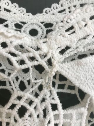 Vestido chaleco crochet blanco
