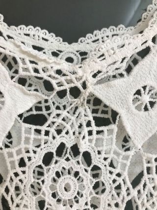 Vestido chaleco crochet blanco