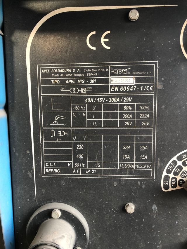 Apel MIG 301 soldadura
