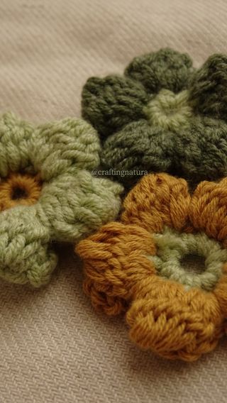 🏵️ Pendientes 🏵️ Flor de crochet