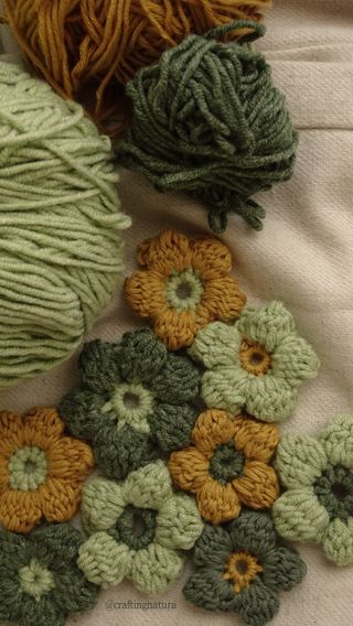 🏵️ Pendientes 🏵️ Flor de crochet